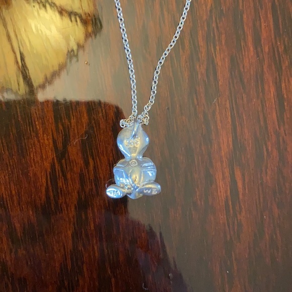 Tweety Bird pendant & earrings w/ red heart crystal sterling and 24k - Picture 7 of 8